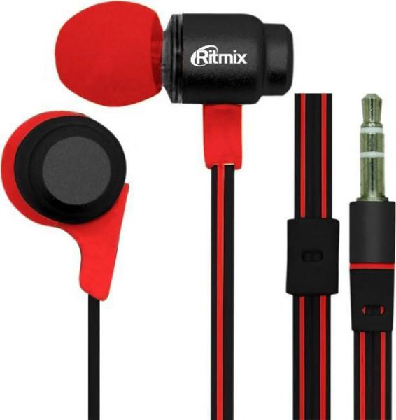 Наушники Ritmix RH-185 Black red