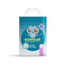 Подгузники-трусики Lovular Classic Night XL размер XL, 12 - 17 кг, 18 шт.